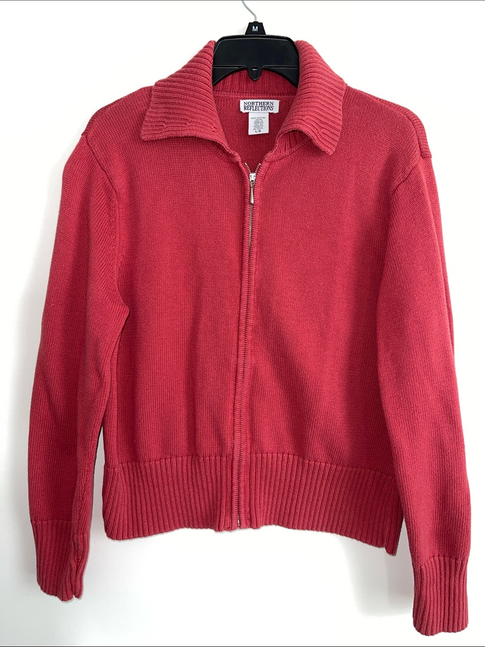 Northern Reflections Women’s Red Zip Cardigan, Size L